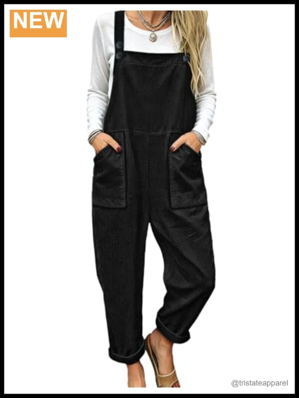 Corduroy Bib Overalls Women Loose Fit Casual Adjustable Straps Pockets